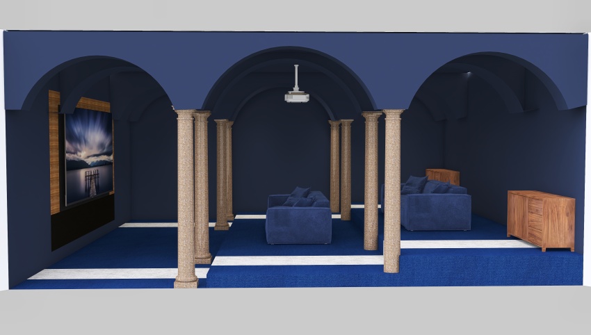 Cinema Room - Blue Velvet 3d design picture 59.56