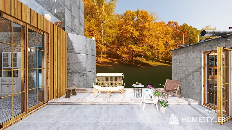 Courtyard 3d design renderings