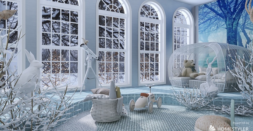 #Children'sDayContest_The Enchanted Winter Forest 3d design renderings