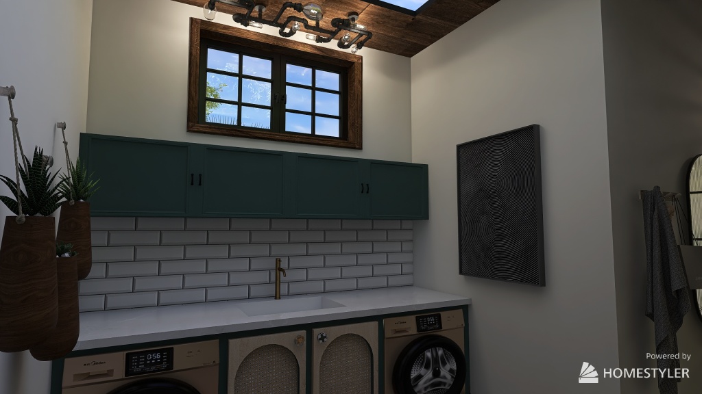 Laundry Room/ Mudroom 3d design renderings
