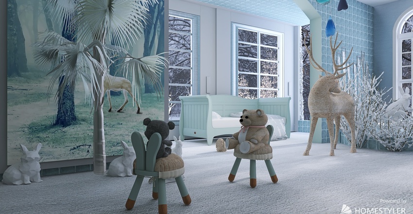 #Children'sDayContest_The Enchanted Winter Forest 3d design renderings