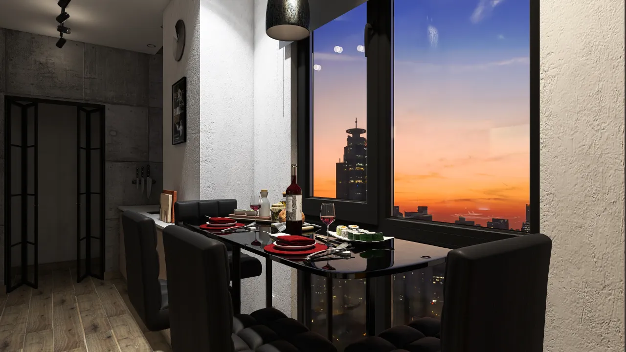 LivingDiningRoom 3d design renderings