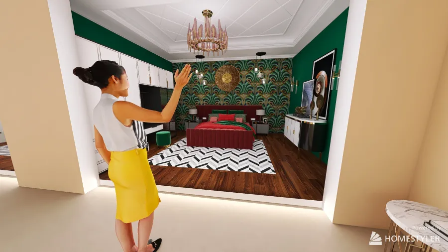 #MilanDesignWeek Art Deco Furniture Exhibition 3d design renderings