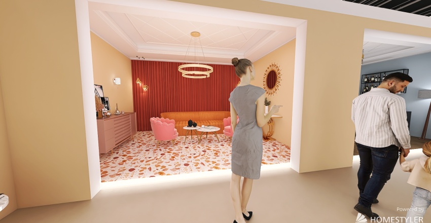 #MilanDesignWeek Art Deco Furniture Exhibition 3d design renderings