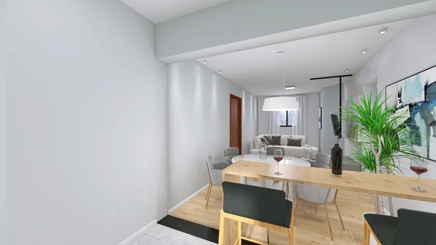 apartamento Fabio 63m² 3d design renderings