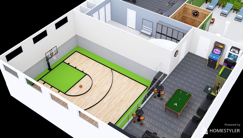 moetincube_Half Basketball Court_Sauna_Jacuzzi_copy 3d design picture 668.09