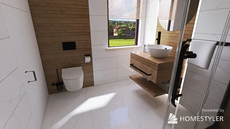 Dolna łazienka 3d design renderings
