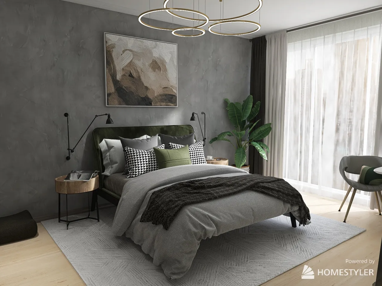 1 bedroom for Alena 3d design renderings