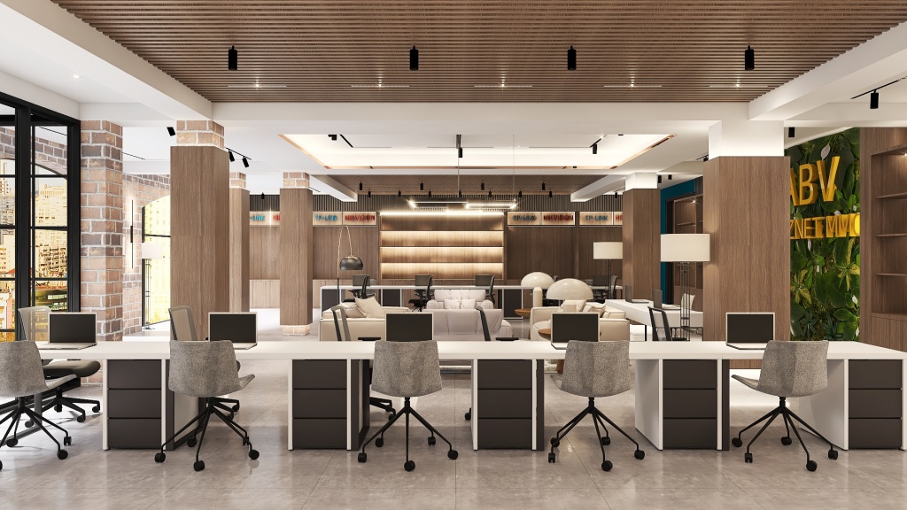 ABV showroom 3d design renderings