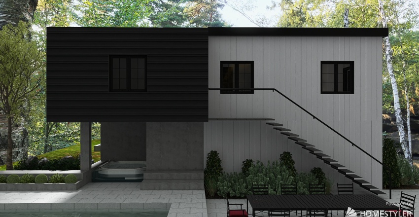 B&W House 3d design renderings