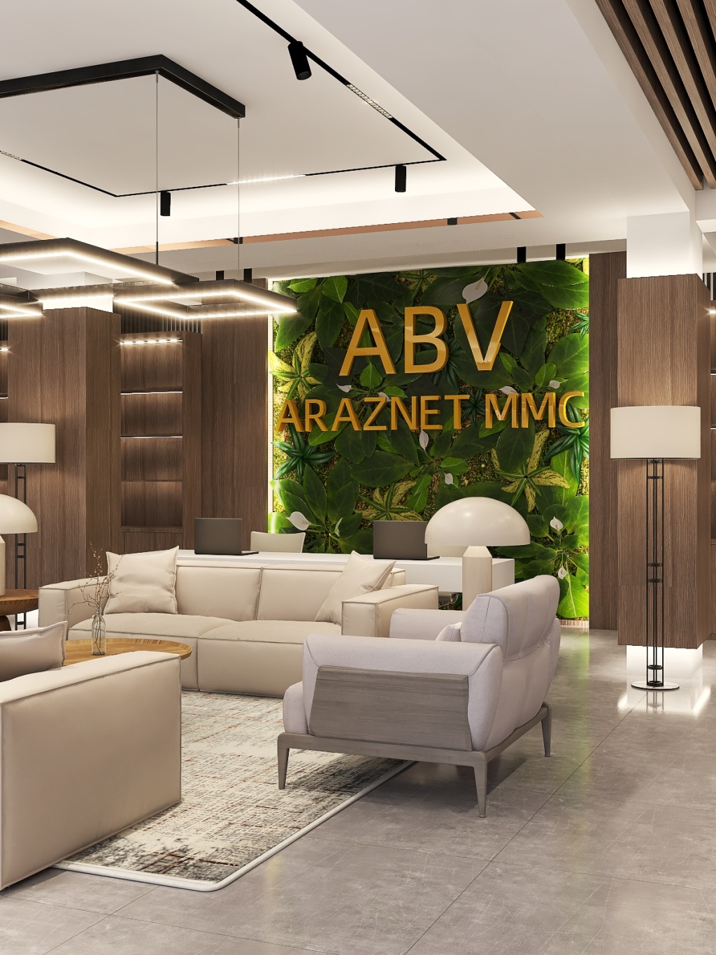 ABV showroom 3d design renderings