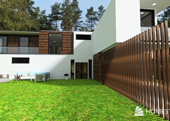 modern villa Design Rendering