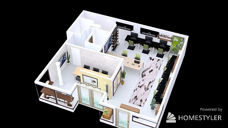 v3_OfficePlan 3d design renderings