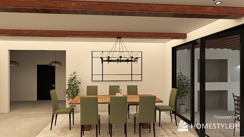 Kitchen/Dinning Room/ Living Room 3d design renderings