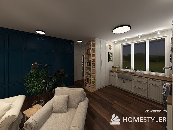 Living and Dining Room 3d design renderings