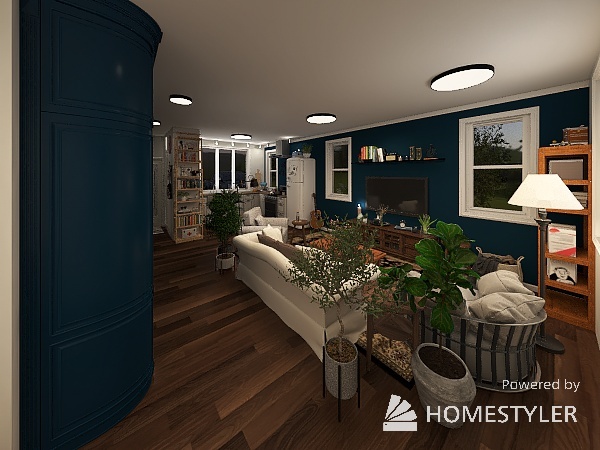 Living and Dining Room 3d design renderings