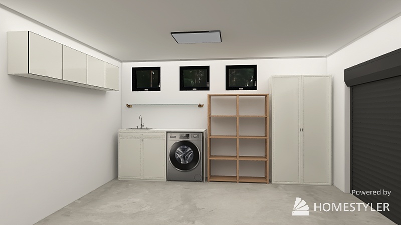 Garage/Laundry 3d design renderings