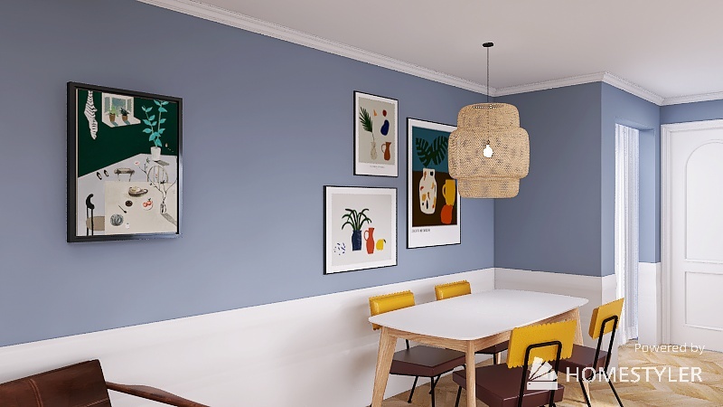 living, dining, kitchen 3d design renderings