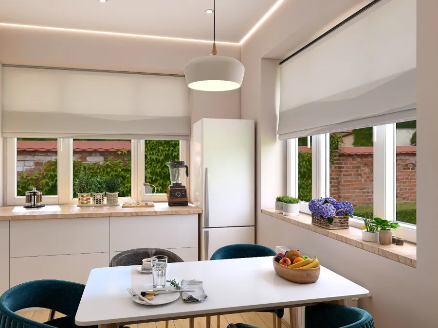 Кухня столовая 3d design renderings