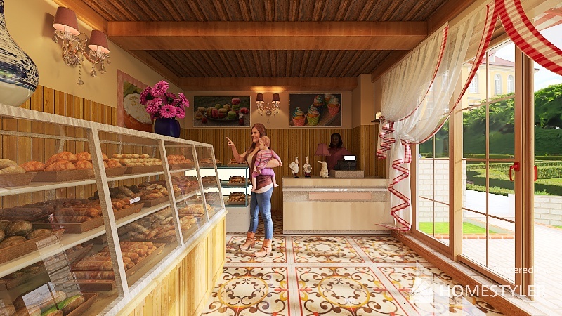Bakery 3d design renderings