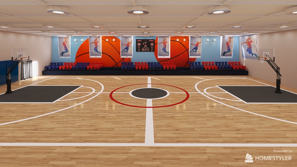 спортивный зал 3d design renderings
