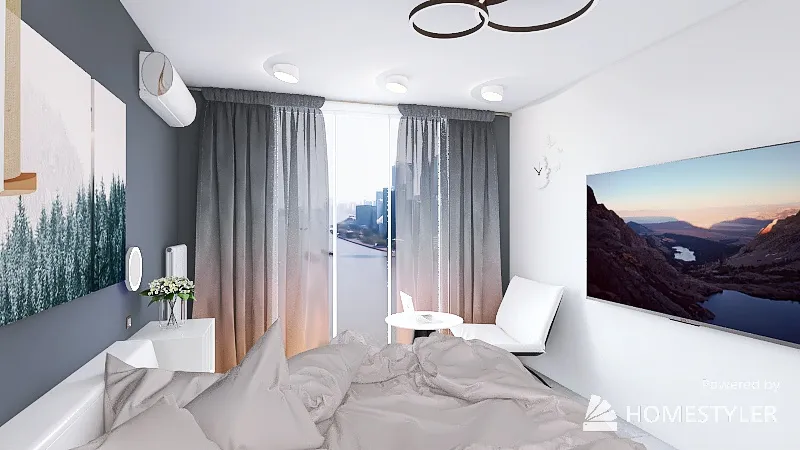 Спальня для молодой девушки 3d design renderings