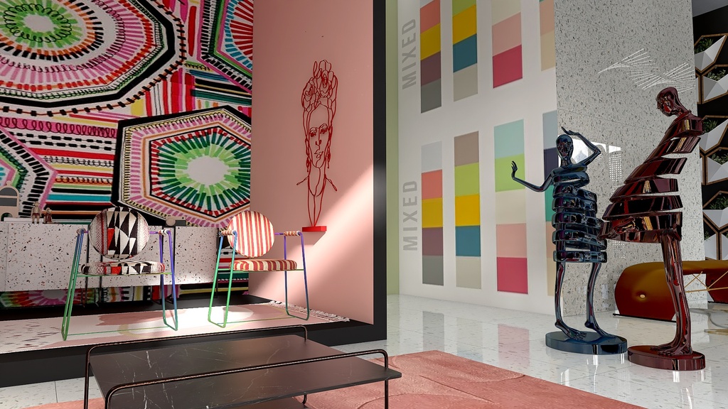 Showroom 3d design renderings