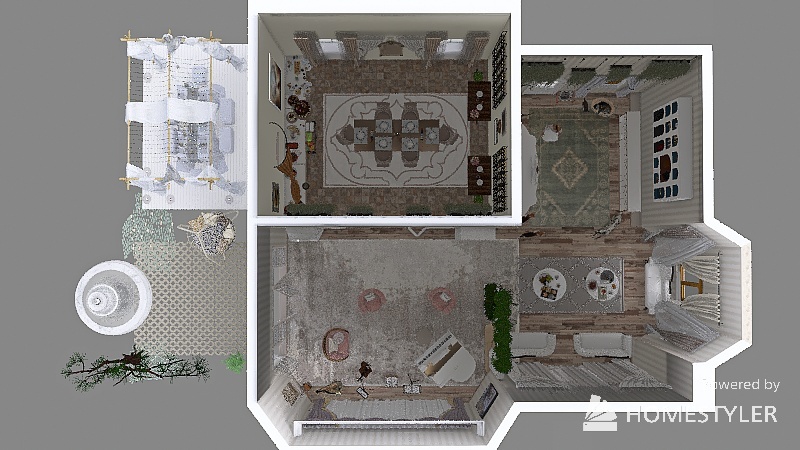 6 Bohemian Vibe Room 3d design renderings