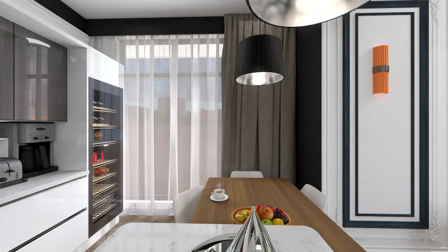 Вітальня / Передпокій / Кухня 3d design renderings
