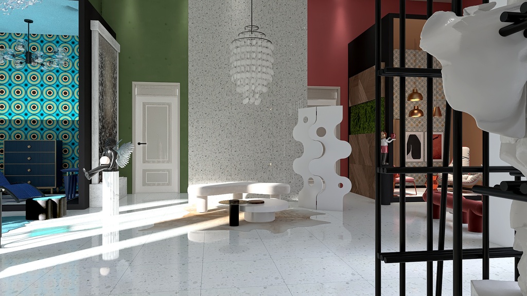 Showroom 3d design renderings