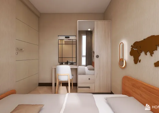 Apartment Room Design Rendering
