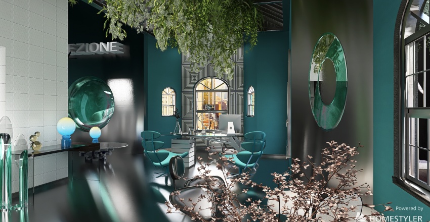reception Room 3d design renderings