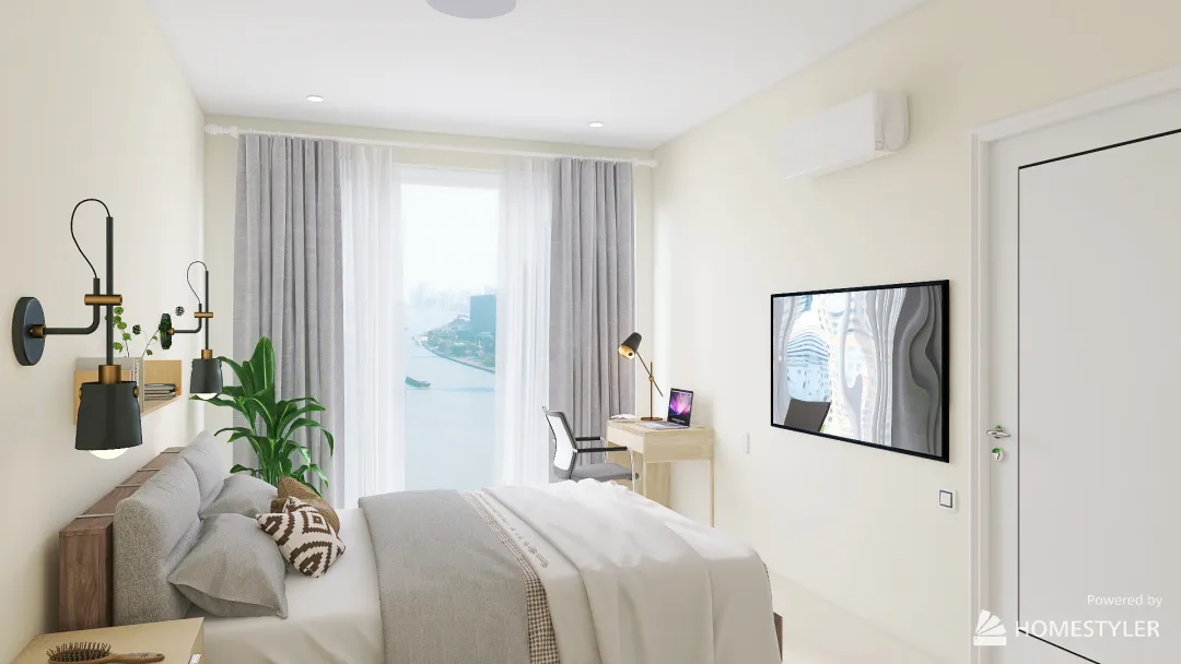 Alyona's Bedroom-1 3d design renderings