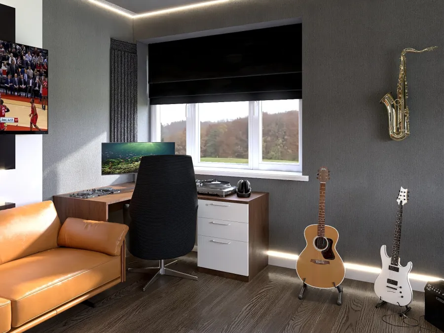 Музыкальная комната 3d design renderings