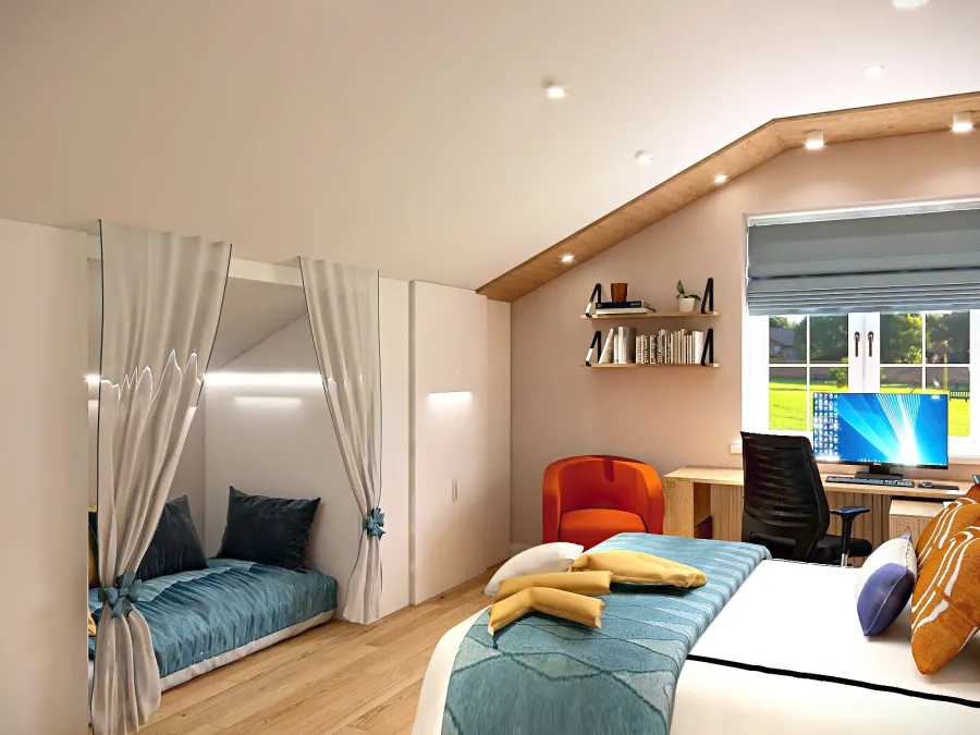 Спальня 4 3d design renderings