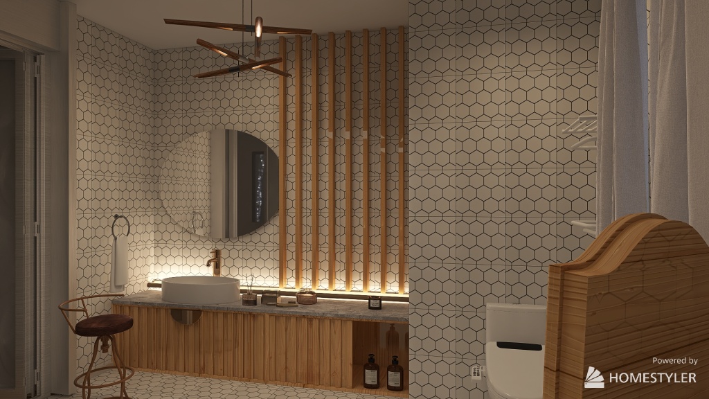Small apartament for singels 3d design renderings