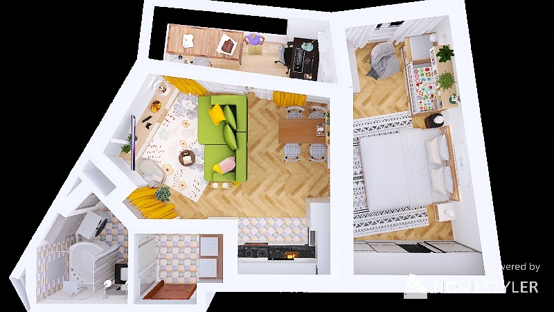 apartment for a young family 3d design picture 49.45
