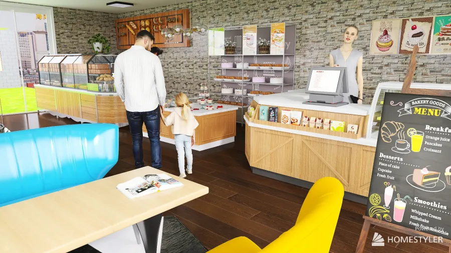 #BakeryContest Cozy Countyside Bakery 3d design renderings