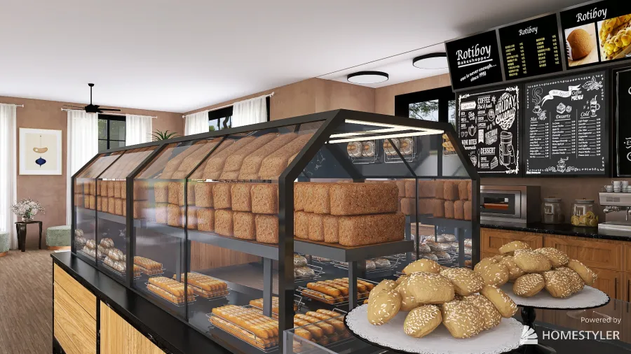 Bakery 3d design renderings