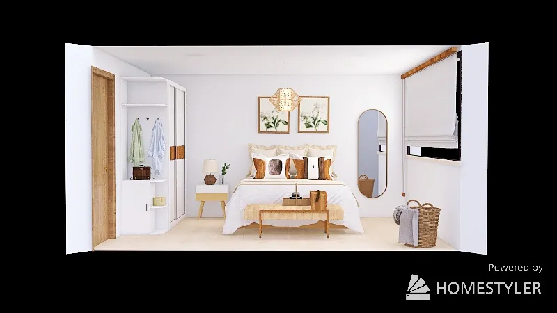 8 Industrial Style Tall Single Room_copy 3d design renderings