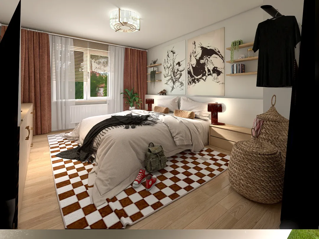 Fantasy Cave Bedroom 3d design renderings