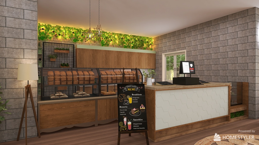 Green Bakery #BakeryContest 3d design renderings