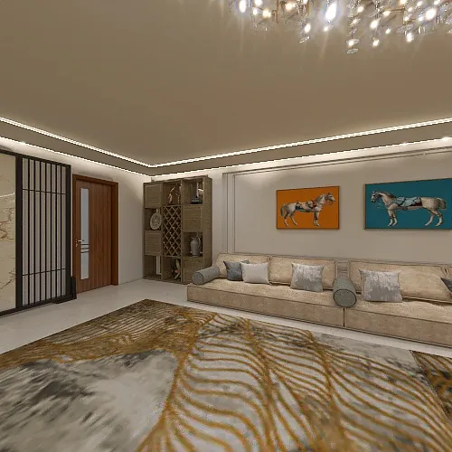 صالة مع مدخل 3d design renderings