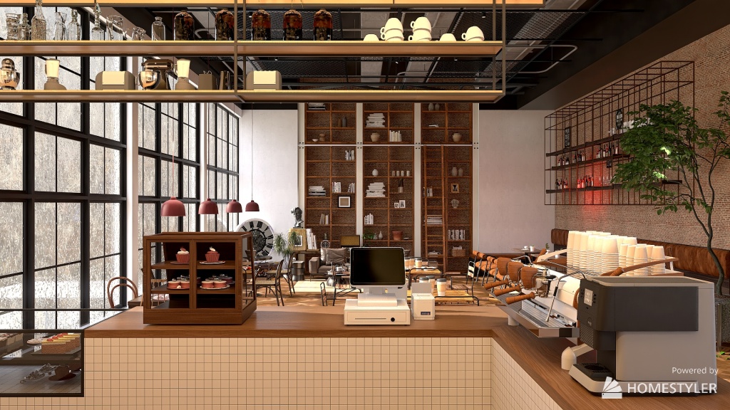 Industrial Dining Space Design - Brunch Model Collection 3d design renderings