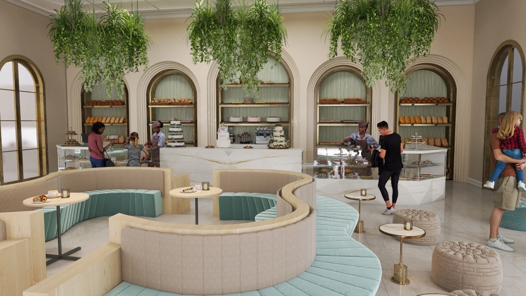 #BakeryContest- Panaderia pasteleria lujosa 3d design renderings