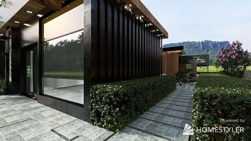 Modern Location of houses Oasis exterior 3d design renderings