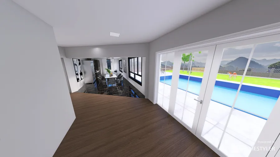 Hallway and Office 3d design renderings