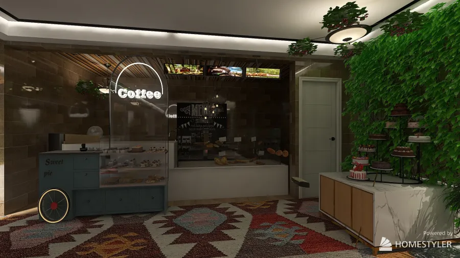 #Bakery contest - Hiding Lake Bake & Coffee Shop 3d design renderings