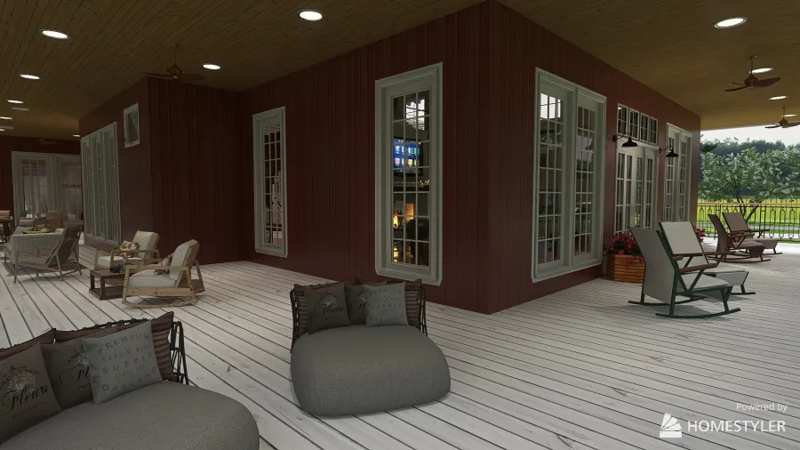 Wrap-around Porch 3d design renderings