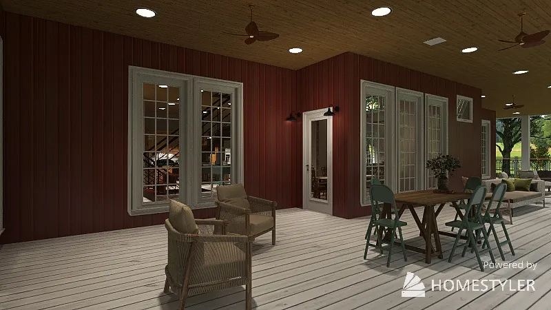 Wrap-around Porch 3d design renderings